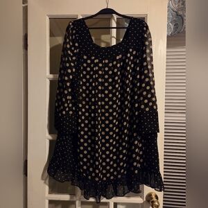 Black Polka Dot Dress, Large
